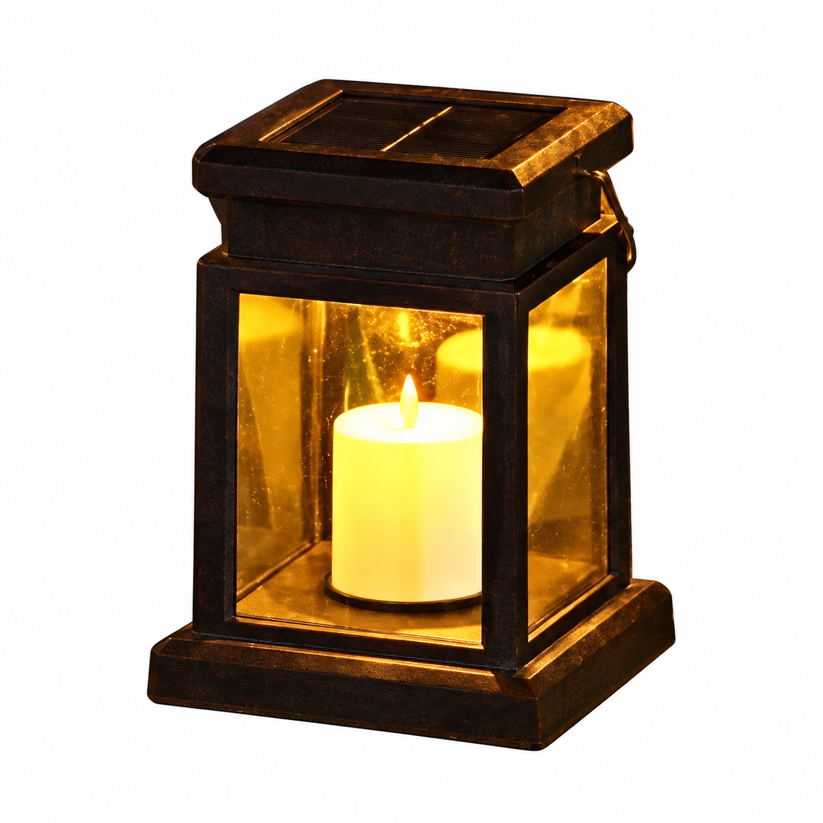 1pc Solar Lantern Outdoor Garden Hanging Lanterns Waterproof LED Mission Lights For Halloween Christmas Decorations — white background