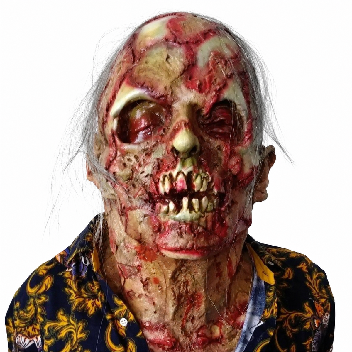 Halloween Horror Mask Zombie Masks Party Cosplay Bloody Disgusting Rot Face Scary Masque Masquerade Mascara Terror Masker Latex — white background