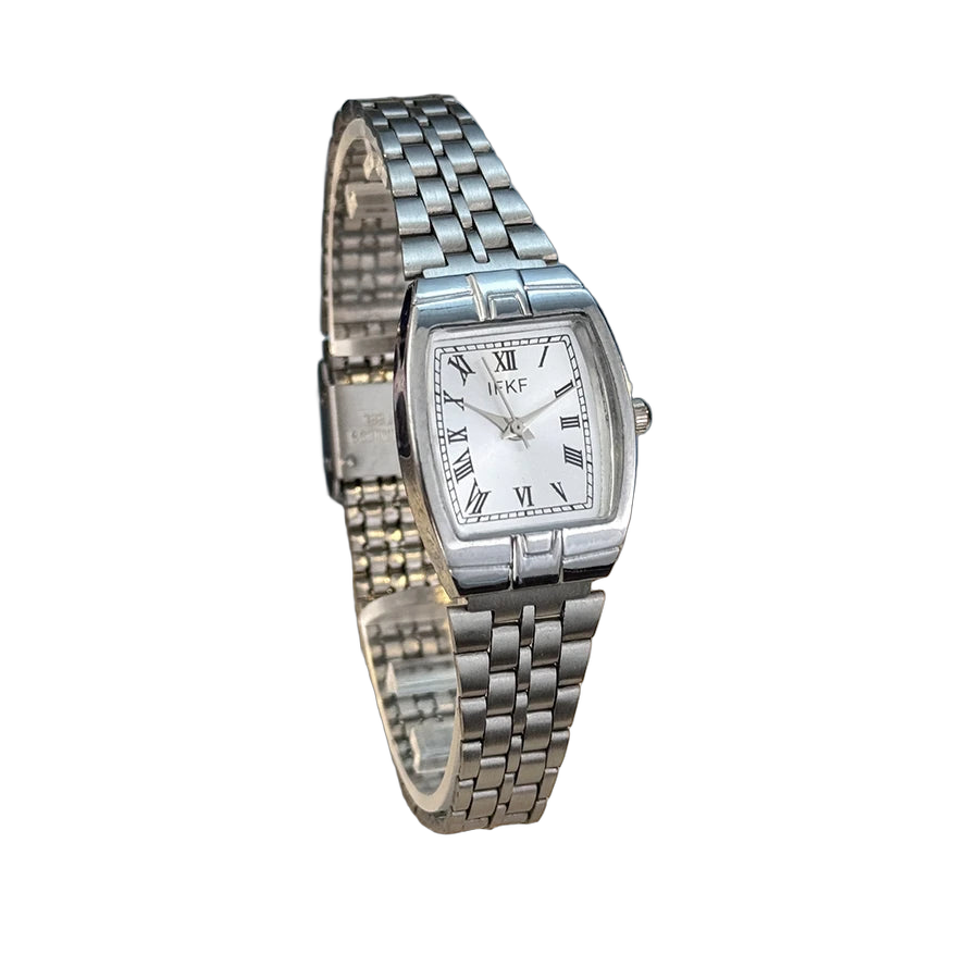 Valentine's Day Gift Couple's Watch Set Men's Women's Wine Barrel Shaped Fashion Classic Retro Quartz Wristwatch with Steel Band